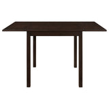 Dining Table With Drop Extension Leaf Table With Foldable Ends For Compact Spaces - Brown
