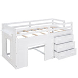 Loft Bed With Cabinet And Shelf