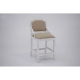 VD   WESTGATE   WHITE   STOOL   W/BACK   24 - WGBBW