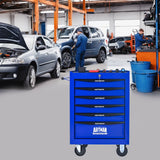 Rolling Metal Tool Chest With Drawers, Steel Storage Cabinet With Ball Bearing Slides