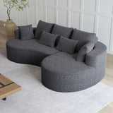 Curved Oversized Sectional Sofa With Extra Deep Seat