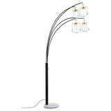 Maisel 91-inch Hanging Crystal Arc Tree Floor Lamp Black - 1771N