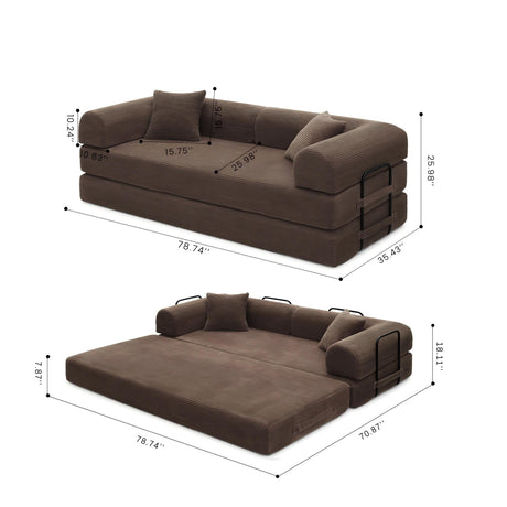 Convertible Foldable Floor Sofa Bed For Living Room