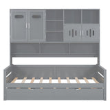 Daybed & All-In-One Cabinet And Shelf