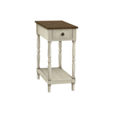 Accent End Table, 2 Tier, Storage Drawer, Traditional Stylish Design