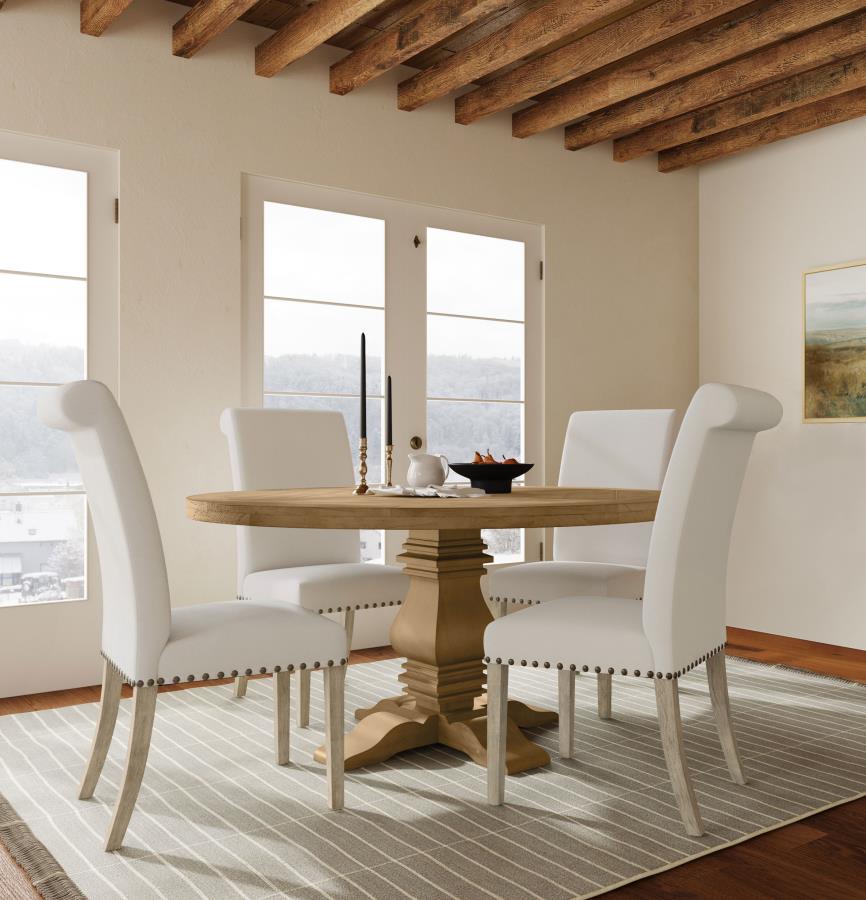 Florence 5-piece Round Dining Table Set Rustic Honey - 180200-S5B