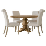 Florence 5-piece Round Dining Table Set Rustic Honey - 180200-S5B