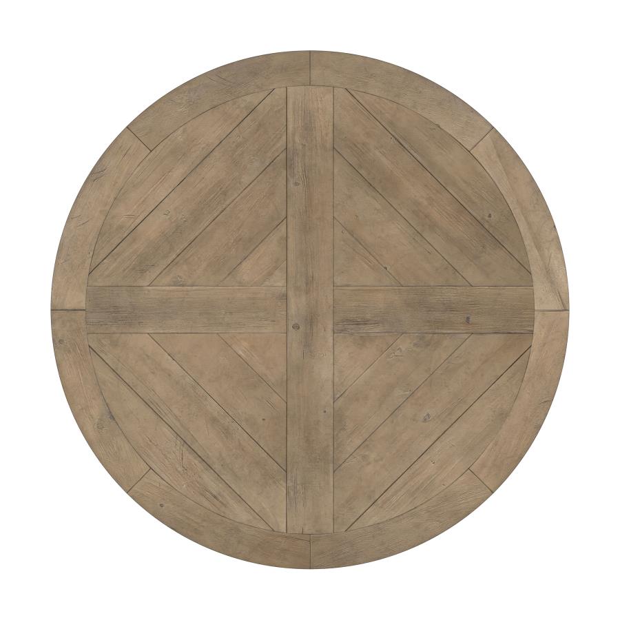 Florence 5-piece Round Dining Table Set Rustic Honey - 180200-S5B