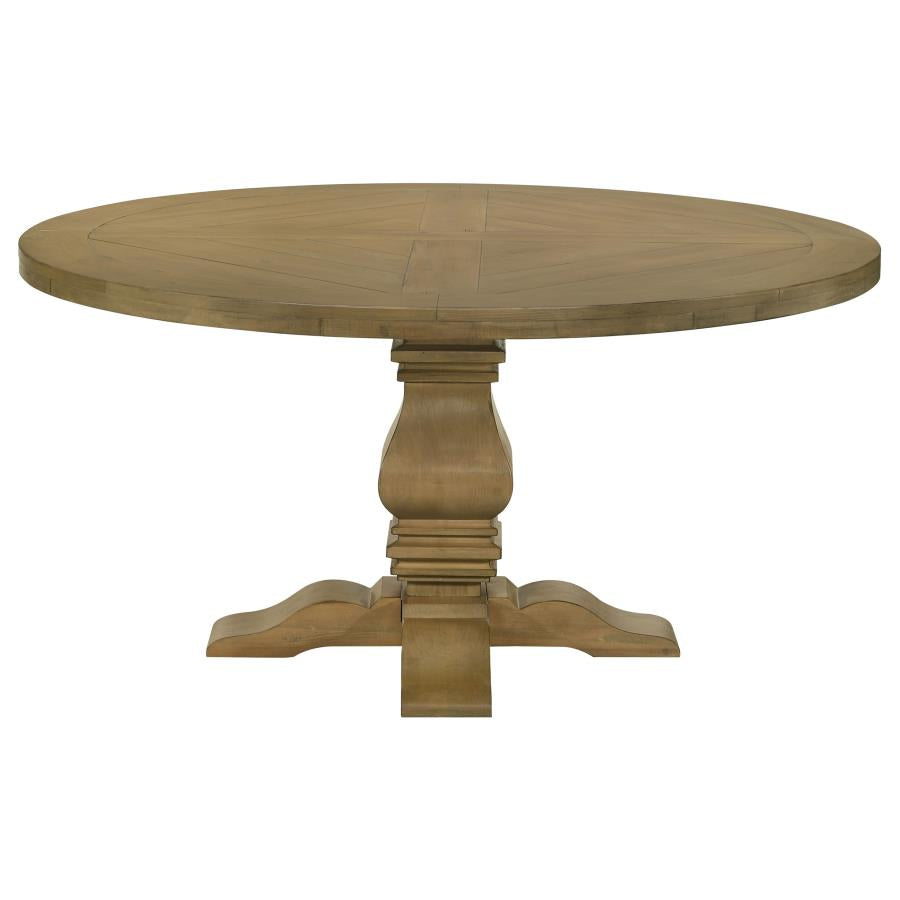 Florence 7-piece Round Dining Table Set Rustic Honey - 180200-S7A