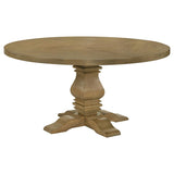 Florence Round 60-inch Wood Dining Table Rustic Honey - 180200