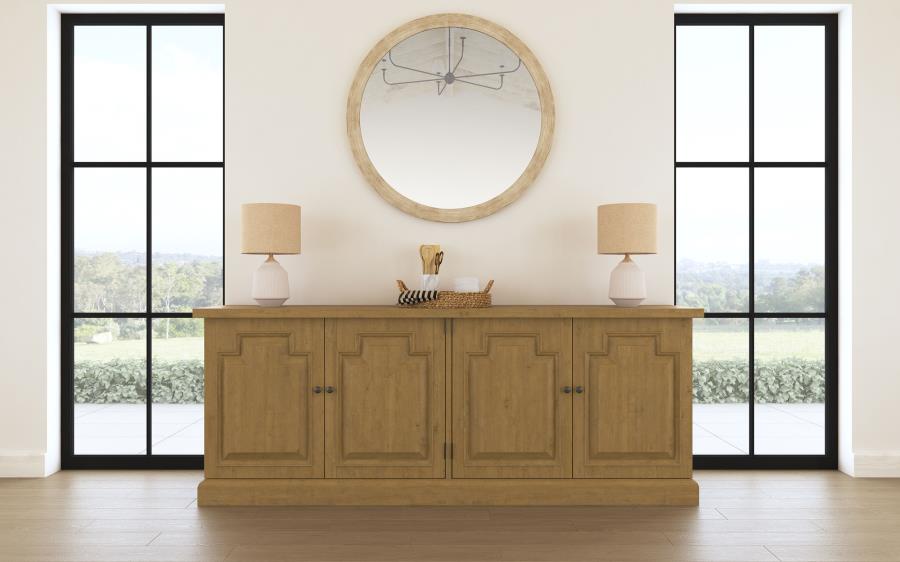 Florence 4-door Dining Sideboard Buffet Cabinet Rustic Honey - 180205