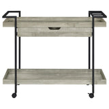 Ventura 1-drawer Engineered Wood Bar Cart Grey Driftwood - 181005