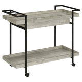 Ventura 1-drawer Engineered Wood Bar Cart Grey Driftwood - 181005