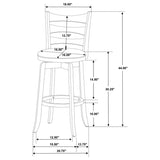 Murphy Wood Pub Height Swivel Bar Chair Dark Brown - 181369