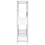 Figueroa 5-shelf LED Wine Storage Bar Cabinet White High Gloss - 182034