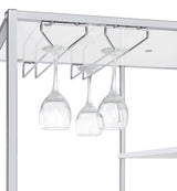 Figueroa 5-shelf LED Wine Storage Bar Cabinet White High Gloss - 182034