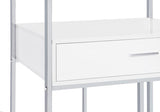 Figueroa 5-shelf LED Wine Storage Bar Cabinet White High Gloss - 182034