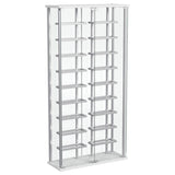 Montara Tempered Glass Wine Storage LED Curio Cabinet Chrome - 182037