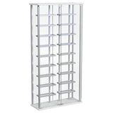 Montara Tempered Glass Wine Storage LED Curio Cabinet Chrome - 182037