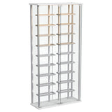 Montara Tempered Glass Wine Storage LED Curio Cabinet Chrome - 182037
