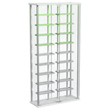 Montara Tempered Glass Wine Storage LED Curio Cabinet Chrome - 182037