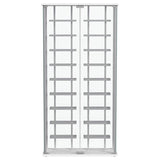 Montara Tempered Glass Wine Storage LED Curio Cabinet Chrome - 182037