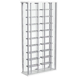 Montara Tempered Glass Wine Storage LED Curio Cabinet Chrome - 182037