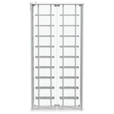 Montara Tempered Glass Wine Storage LED Curio Cabinet Chrome - 182037