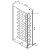 Montara Tempered Glass Wine Storage LED Curio Cabinet Chrome - 182037