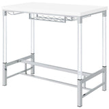 Norcrest 47-inch Acrylic Leg Bar Table White High Gloss - 182101