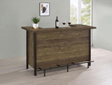 Bellemore Freestanding Home Bar Wine Cabinet Rustic Oak - 182104