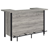 Bellemore Freestanding Home Bar Wine Cabinet Grey Driftwood - 182105