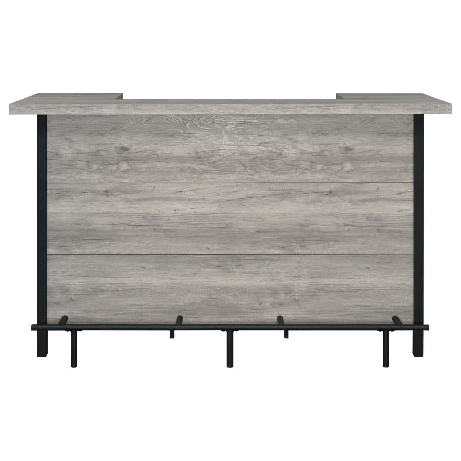 Bellemore Freestanding Home Bar Wine Cabinet Grey Driftwood - 182105