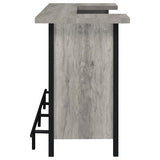 Bellemore Freestanding Home Bar Wine Cabinet Grey Driftwood - 182105
