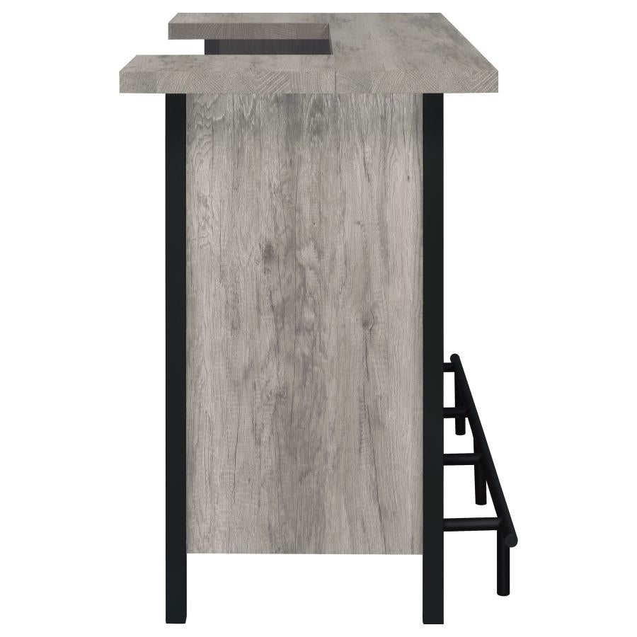 Bellemore Freestanding Home Bar Wine Cabinet Grey Driftwood - 182105