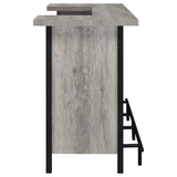 Bellemore Freestanding Home Bar Wine Cabinet Grey Driftwood - 182105