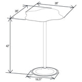 Keanu Curved 29-inch Cloud-Shaped Bistro Bar Table Black - 182230