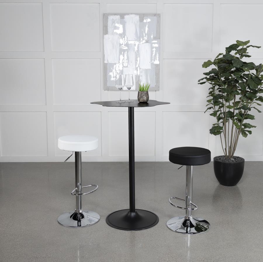 Keanu Curved 29-inch Cloud-Shaped Bistro Bar Table Black - 182230