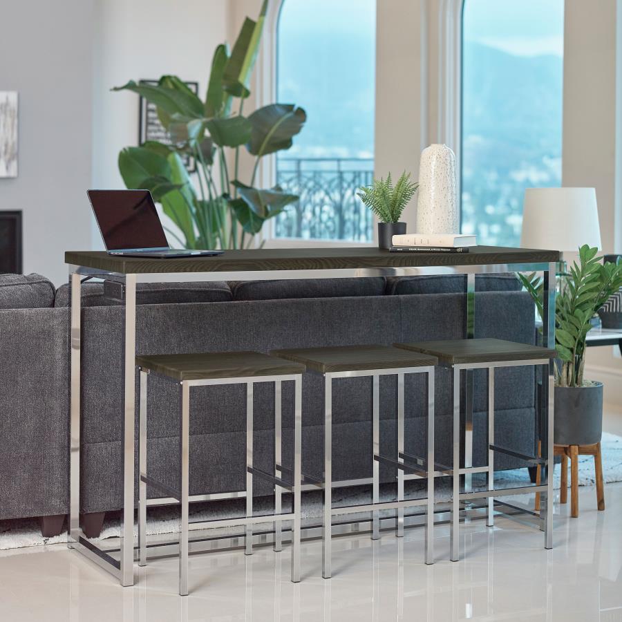 Cassidy 4-piece Counter Height Dining Table Set Dark Oak - 182255