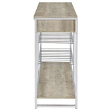 Melrose 2-drawer Home Bar Storage with Wine Rack Grey - 182275