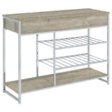 Melrose 2-drawer Home Bar Storage with Wine Rack Grey - 182275