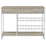 Melrose 2-drawer Home Bar Storage with Wine Rack Grey - 182275