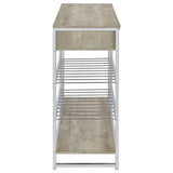 Melrose 2-drawer Home Bar Storage with Wine Rack Grey - 182275