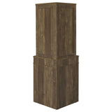 Alviso 1-drawer Corner Home Bar Wine Cabinet Rustic Oak - 182303