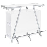 Araceli Freestanding LED Home Bar Cabinet White High Gloss - 182355