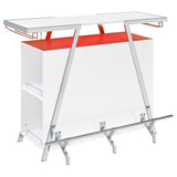 Araceli Freestanding LED Home Bar Cabinet White High Gloss - 182355