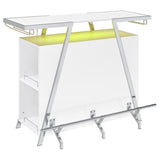 Araceli Freestanding LED Home Bar Cabinet White High Gloss - 182355