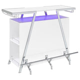 Araceli Freestanding LED Home Bar Cabinet White High Gloss - 182355