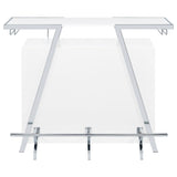 Araceli Freestanding LED Home Bar Cabinet White High Gloss - 182355