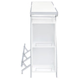 Araceli Freestanding LED Home Bar Cabinet White High Gloss - 182355